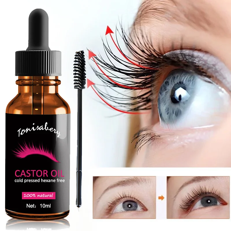 

Castor Oil Eyelash Growth Serum Longer Fuller Eyelash Enhancer Fast Growing Eyebrow Lashes Treatment Essence Nourishing Products