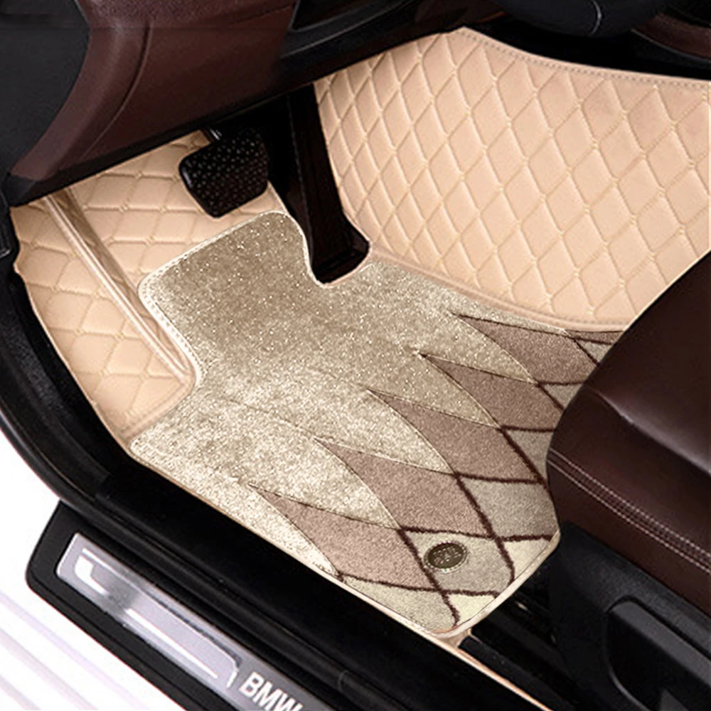 

Двухслойный автомобильный напольный коврик для Soul 2013-2019, ковры для интерьера, аксессуары, кожаные автомобильные накладки на ножки, роскошны...