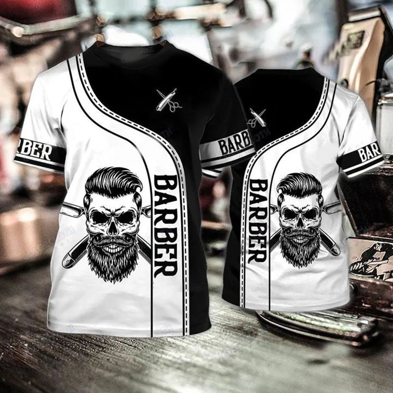 Barber Uniform Fake Suit Graphic T Shirt for Men Tops Tee Shirts Harajuku Fashion 3D Haircut Tool Printed T-shirt Women Clothing (art.: 3920cab42e81d) - 3920cab42e81d