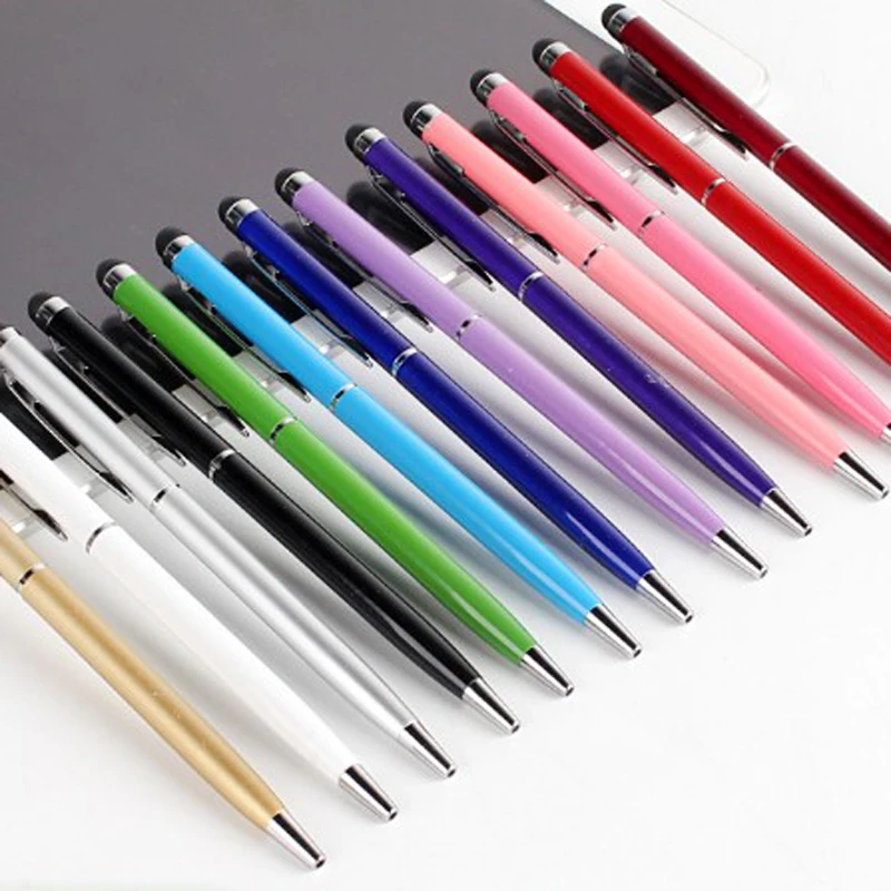 8 pcs ballpoint pen creative stylus for writing stationery office school business ballpen touch phone screen pen free global shipping