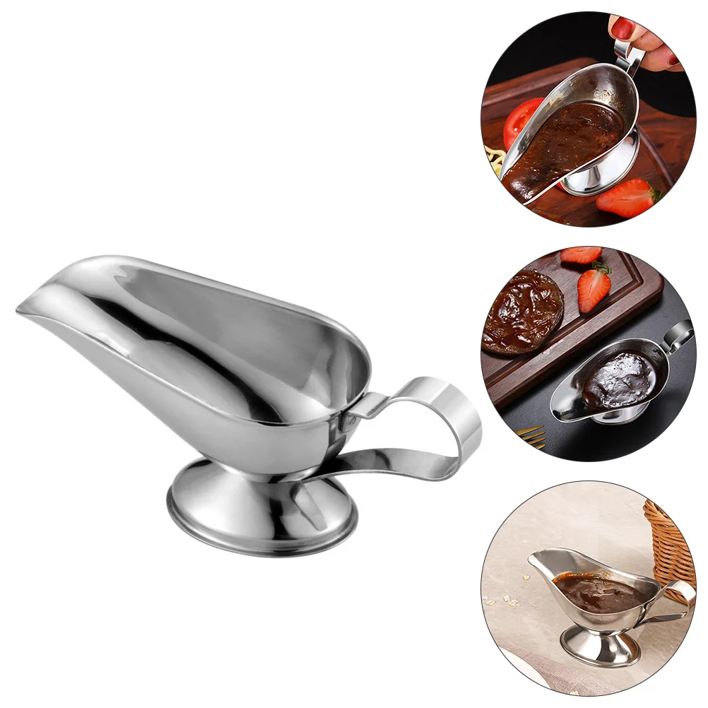 

Gravy Sauce Dish Boat Dipping Steel Stainless Seasoning Bowls Boats Pourer Pitcher Bowl Dishes Server Handleplates Saucer Small