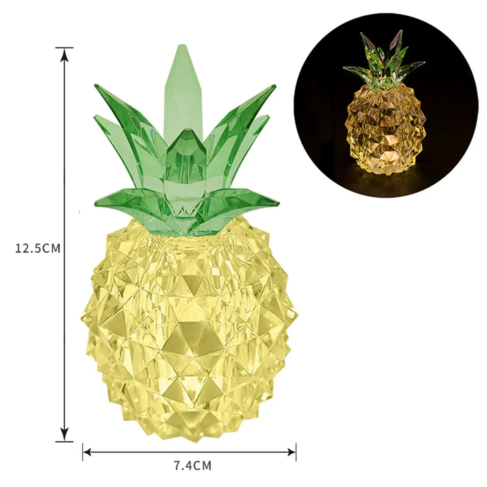 

3D Pineapple Night Light Paperweight Ornaments for Nursery Home Decorations
