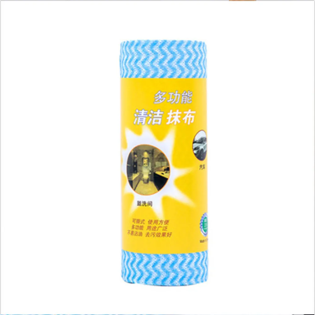 

1 Roller Disposable Lazy Rag Washable Dishcloth Kitchen Household Lint-Free Non-Woven Fabric Dishcloth Not Easy To Touch Oil