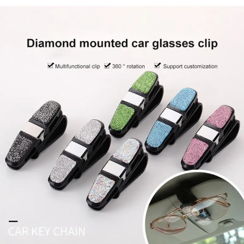 

4 Color Auto Sun Visor Glasses Fastener Clip Holder For Sunglasses Eyeglasses Ticket Card Universal Multi-Function Car Interior