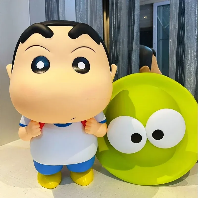 

1:1 40cm Large Crayon Shin-chan Action Figure Kawaii Frog Hat Figurine Anime Collection Pvc Model Statue Dolls Xmas Gift Toys