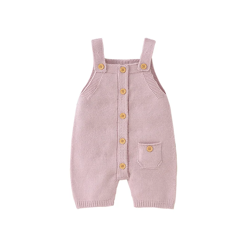 

Baby Rompers Sleeveless Knitted Newborn Infant Unisex One Pieces Jumpsuits Playsuits 0-18m Toddler Boys Girls Solid Outfits Wear