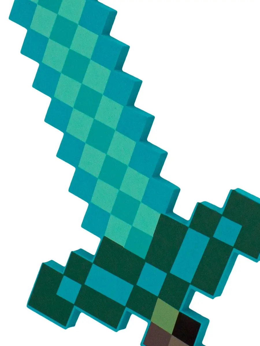 Sword Emerald pixel Minecraft (Minecraft) 8 bit 30 cm | Toy Guns