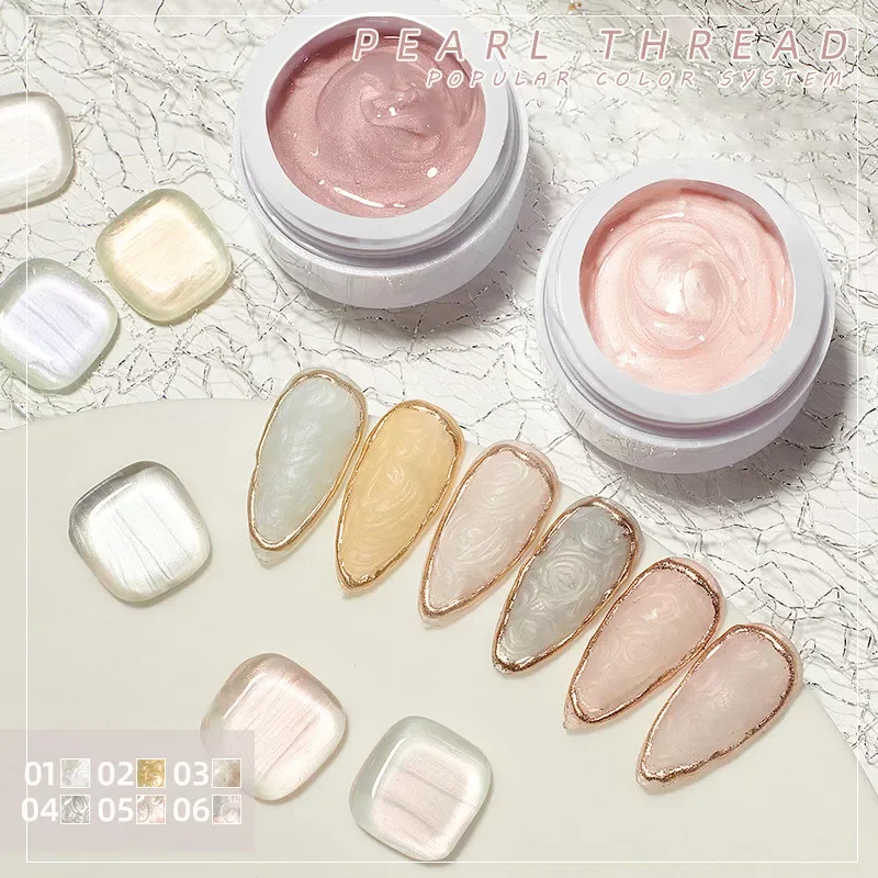 

NEW Polish Gel Thread Shell Gel Nail Polish Varnish Semi Permanent Uv Gel Nail Polish 5ml Pearl Shell DIY Design Nail Art