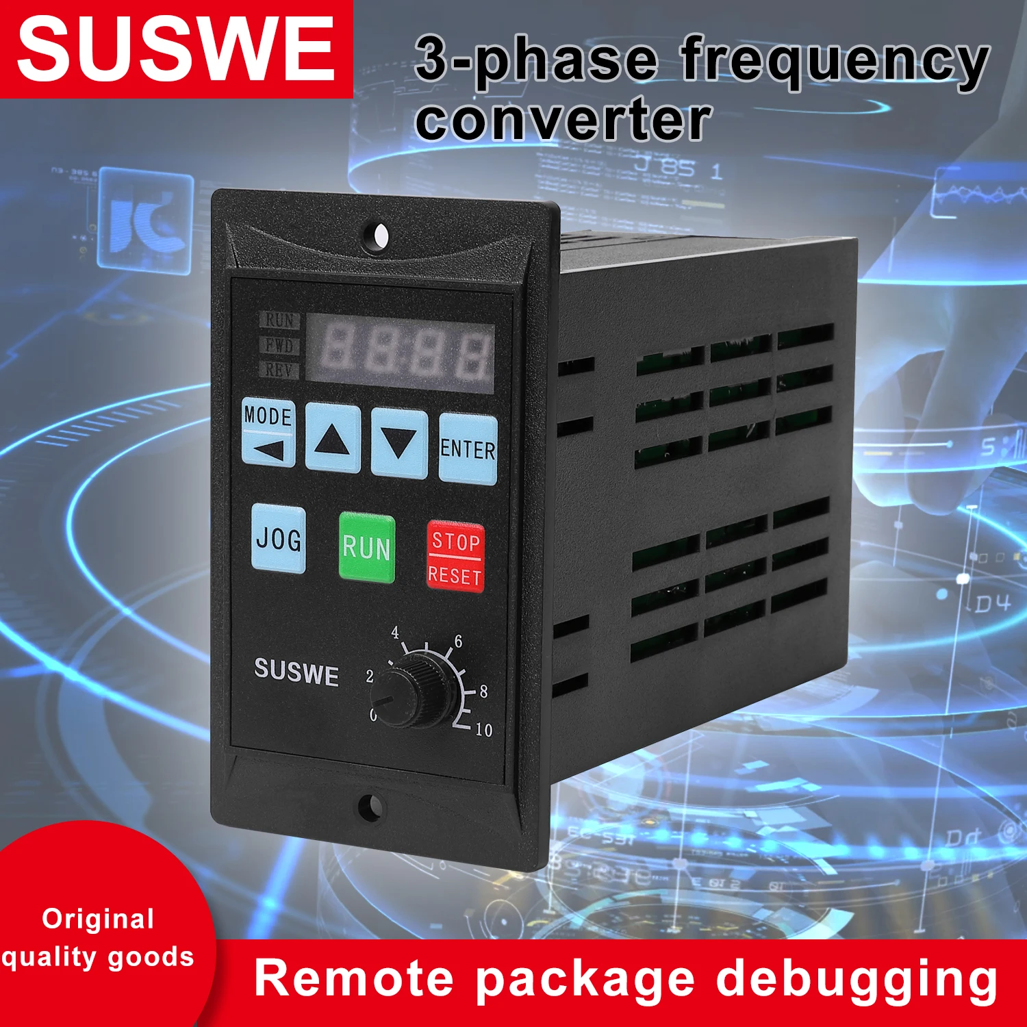 

400W 750W frequency converter add RS485 three-phase motor driver MCU T13-750W-12-H single phase input