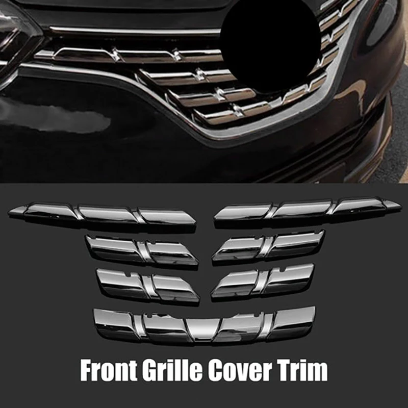 Автомобильная Хромированная передняя сетчатая крышка бампера отделочная полоса