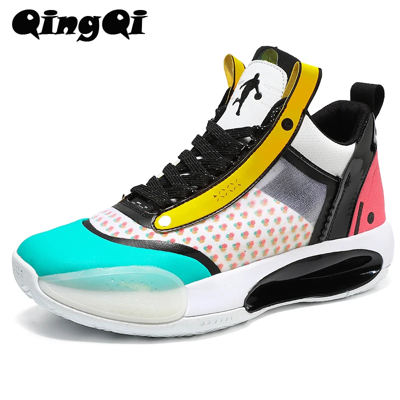 

QQ-aj34 Mens Basketball Shoes Fashion Breathable Training Sports Shoes for Kids Wearable ForMotion Basketball Sneakers for Mens