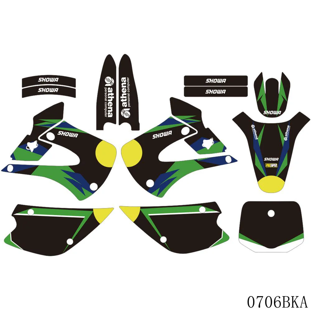 

Full Graphics Decals Stickers Motorcycle Background Custom Number Name For KX85 KX100 KX 85 100 1998-2013