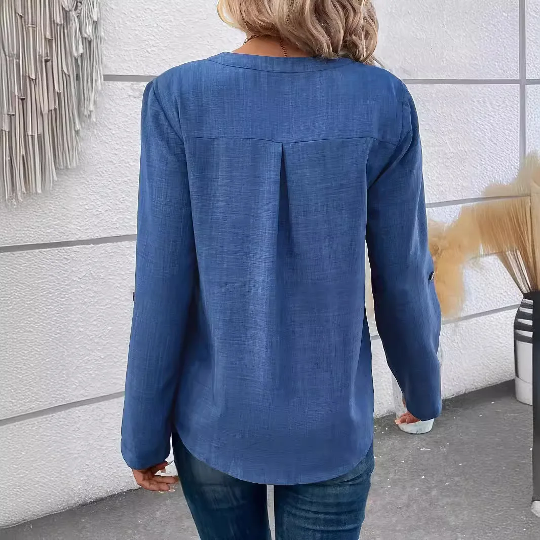 Женские жаккардовые топы с длинными рукавами весенне-осенние повседневные