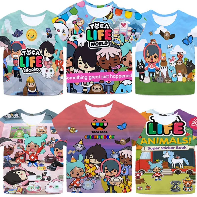 

Футболка детская летняя с круглым вырезом и коротким рукавом