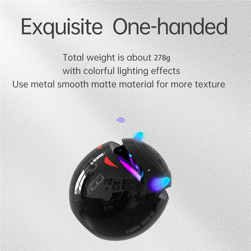 

Bluetooth Speaker Audio with LED Digital Alarm Clock Music Player Wireless Ball Shape Clock Speaker Mini Speaker (Black)