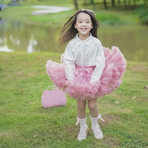 

Детская многослойная кружевная юбка для девочек 0-9 лет