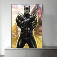 black panther poster and prints africa comic superhero canvas painting living room bedrooms home decoration hd wall art pictures