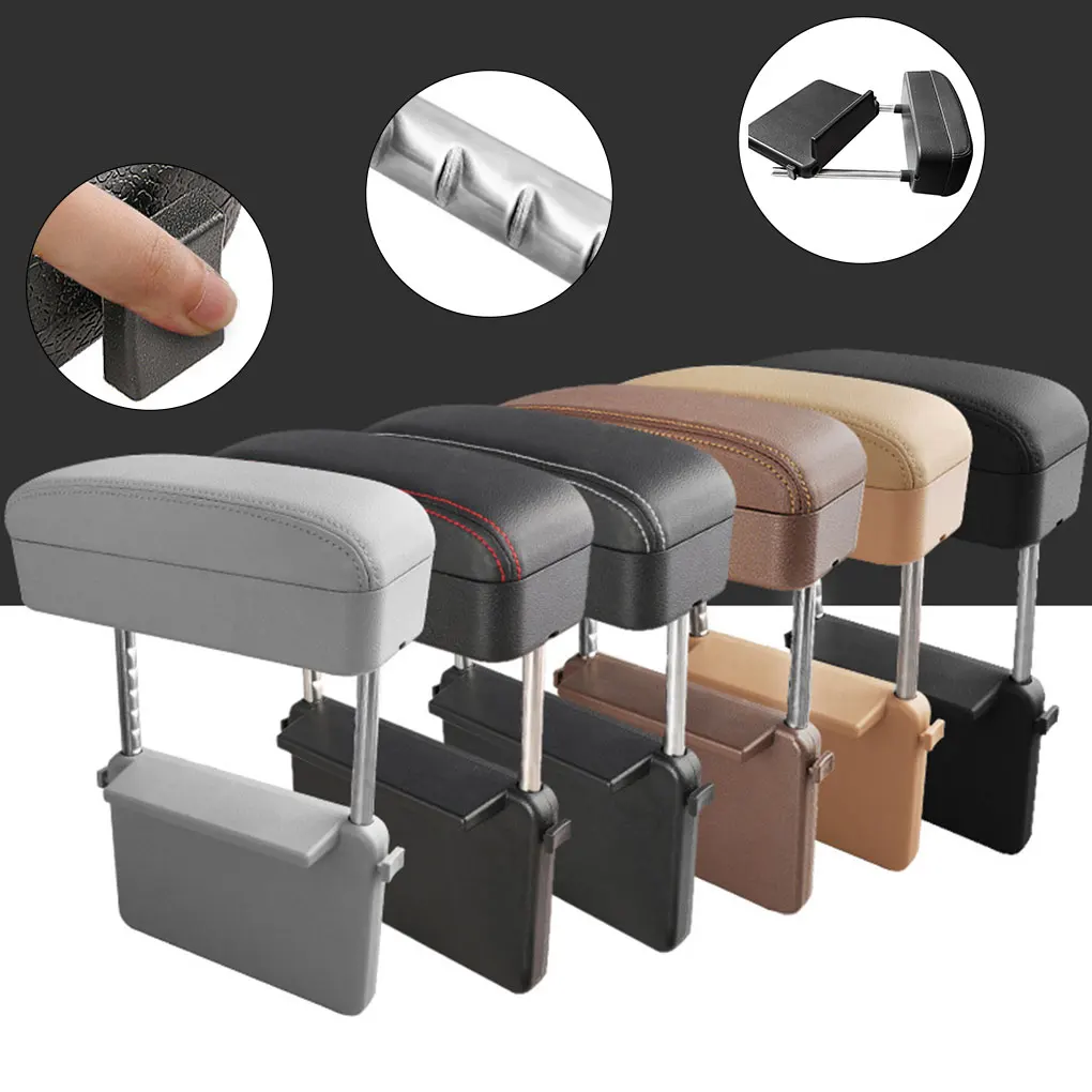 

Car Center Console Arm Rest Elbow Support Pad Box Automotive Truck Adjustable Interior Organizer Accessories Black