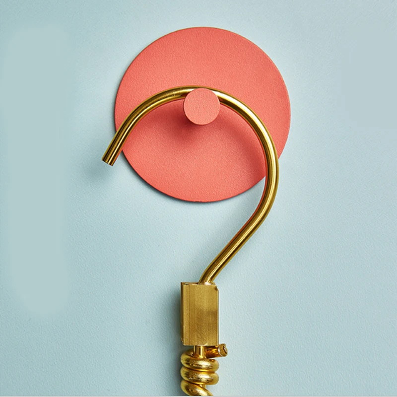

Round Metal Self Adhesive Clothes Hook Wall Door Holder Bathroom Towel Hanger Kitchen Bath Wall Hanger