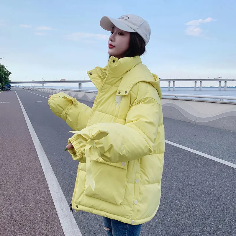 New Winter Coat for Women Coats Parkas Jackets Oversize Hooded Cotton Padded Jacket Korean Fashion Warm Thickened Bread Jacket