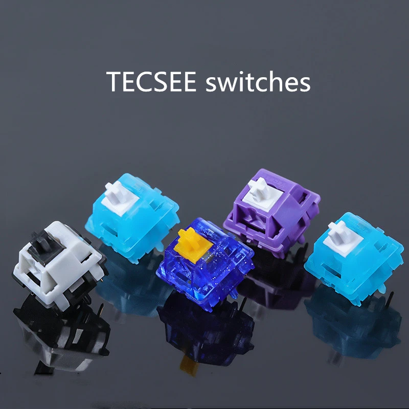 

1 упаковка TECSEE сапфировый синий небесно-фиолетовый панда переключатель клавиатуры 5 контактов линейные Тактильные переключатели позолочен...