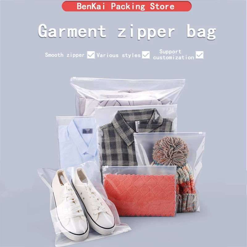 

10pcs/lot storage bag plastic zipper lock portable travel pouch home storage organizati pocket clothes storage transparent