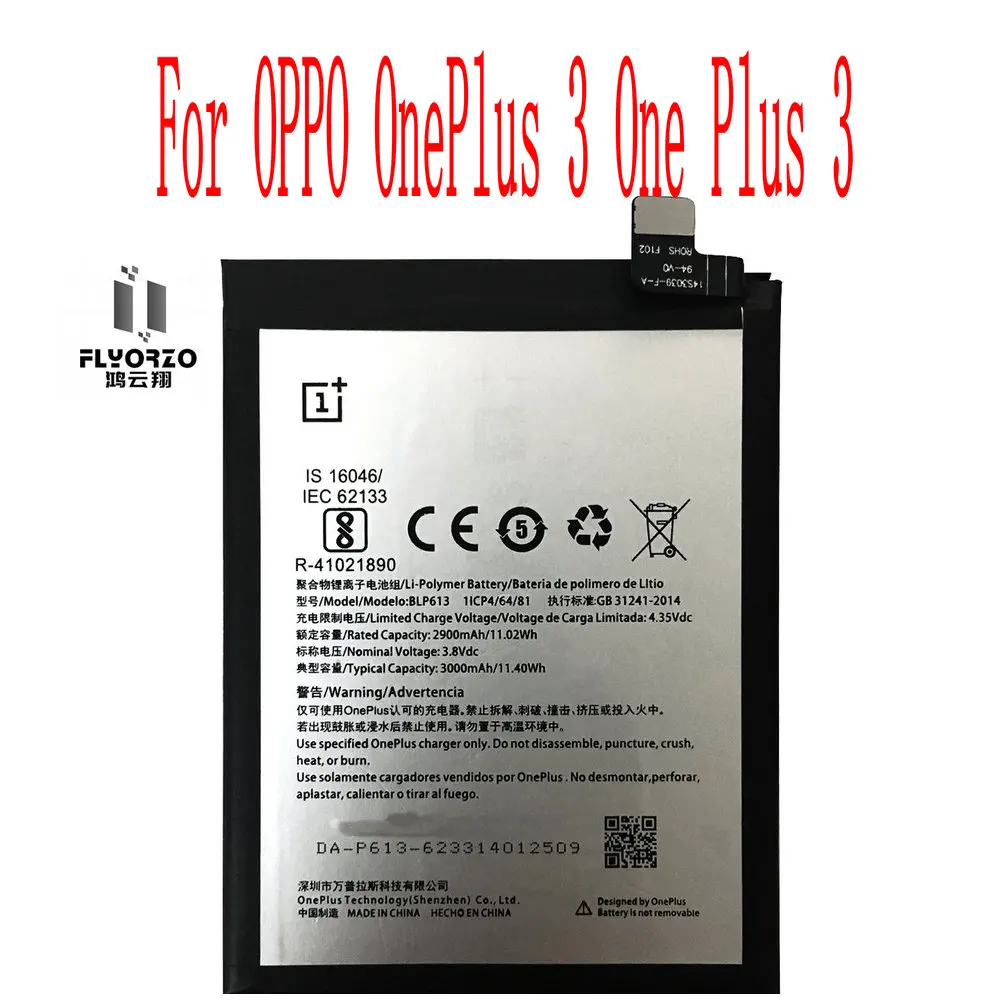 High Quality 3000mAh BLP613 Battery For OPPO OnePlus 3 One Plus 3 Cell Phone
