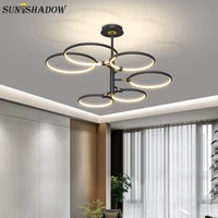 creative modern led pendant light blackwhite chandelier pendant lamp for dining room living room kitchen bedroom hanging lights
