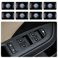 10pcs custom car epoxy interior stickers emblems auto decoration accessories for alfa romeo 159 mito giulietta 147 156 166 gt