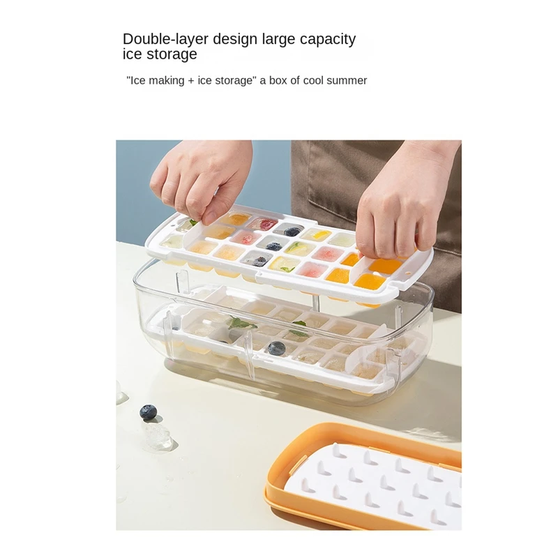 Пресс-форма силиконовая квадратная для льда подносы кубиков ящик хранения