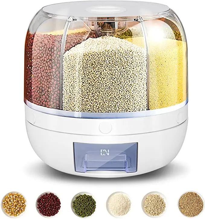 

Диспенсер для риса вращающийся на 360 °, 6 в 1, 6 ячеек