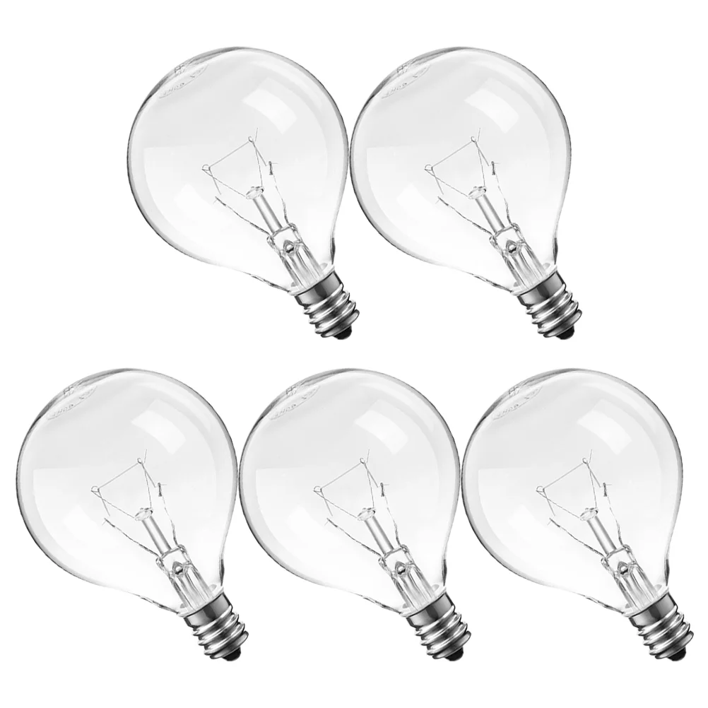 

5 Pcs Bulbs Candelabra Fragrance Lava Lamp Light Aroma Glass Wax Warmer