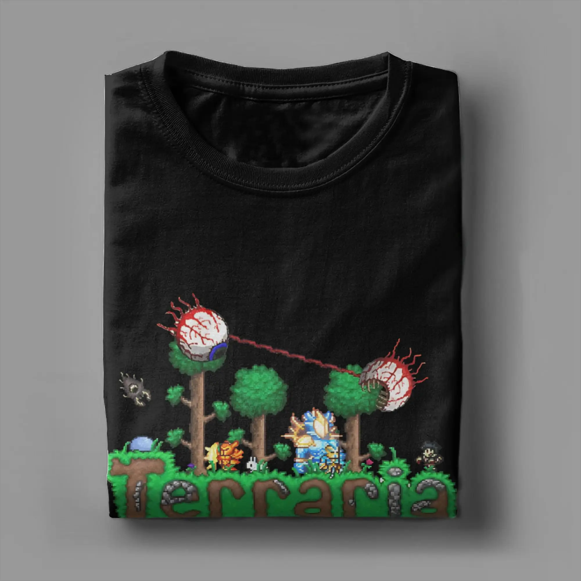 Фото Футболка Terraria Game New Arrival для мужчин и женщин, футболка из чистого хлопка, одежда №2