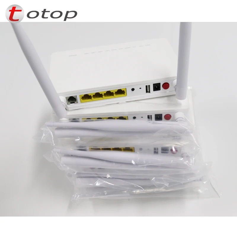 Бесплатная доставка 10 шт. F660 V8 GPON ONU Wifi ONT 1GE + 3FE 1USB 1TEL 5Dbi Внешний 100% новое