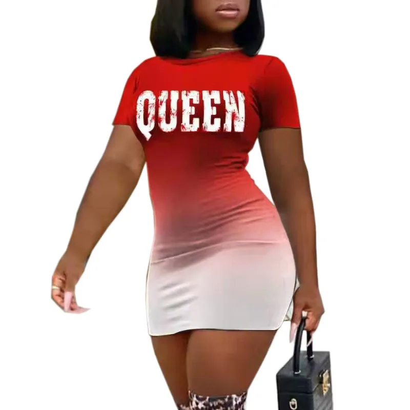 

Женское платье с коротким рукавом, платье большого размера с принтом монограммов и запахом на бедрах, 2022