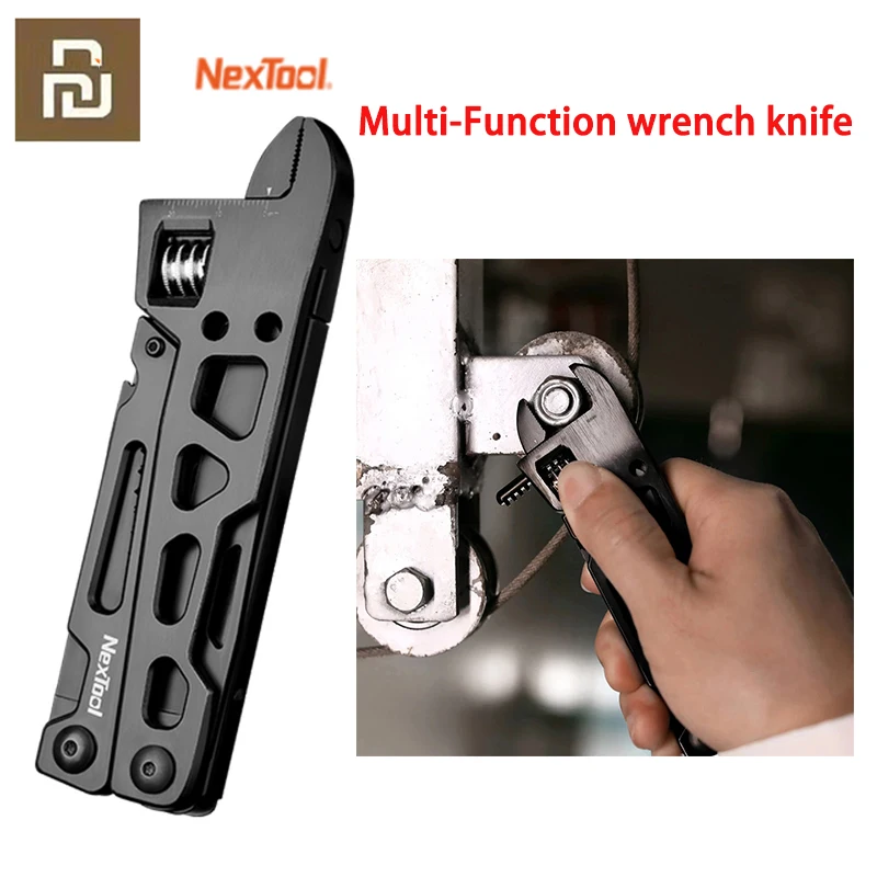 

Youpin NexTool 9 In 1 Multi-Function wrench knife Folding Tool Multi-Purpose Pliers Wood Saw Slotted Screwdriver Kitchen Cutter