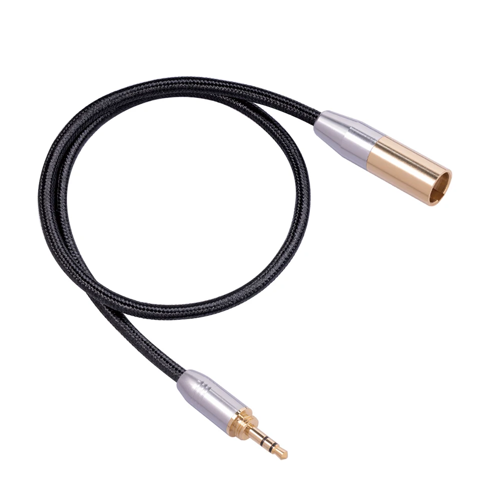 

3.5mm To Mini XLR Male Stereo Audio Cable With 6.35mm Adapter For SLR Camera Mic Professional Camera Audio Cable 30cm