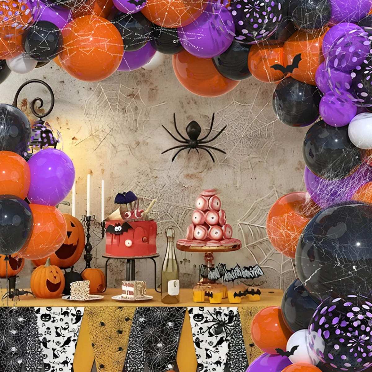 Искусственная гирлянда искусственное украшение для Хэллоуина дома паук летучая