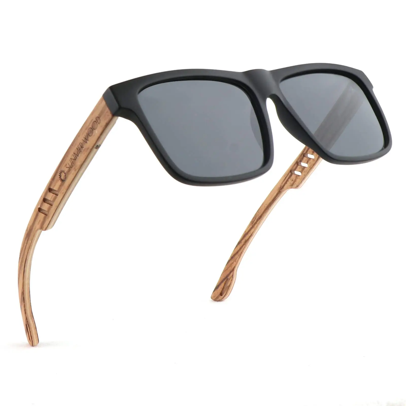 

Wood Sunglasses for Men and Women Vintage Polarized Lenses Uv Protection Bamboo Wooden Sun Glasses