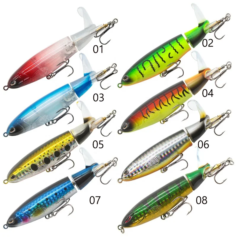 Topwater Artificial Fishing Lures 13g 16g 35g Whopper Plopper With Spinning Tail Popper Wobblers Lures For Pike Fishing