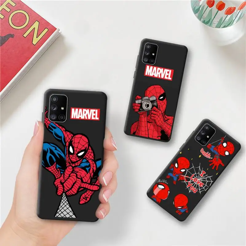 

Marvel cartoon spiderman Phone Case For Samsung Galaxy A52 A21S A02S A12 A31 A81 A10 A30 A32 A50 A80 A71 A51 5G