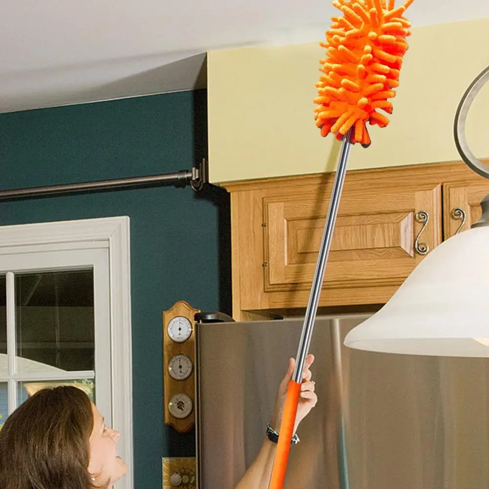 Съемная тряпка из микрофибры синели с выдвижным стержнем нержавеющей стали для