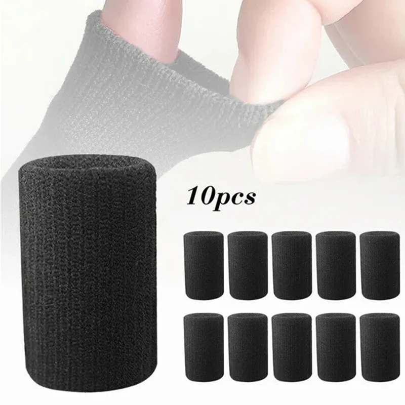 

10pc Sport Finger Sleeves Thumb Finger Brace Support Elastic Joint Compression Protectors For Sport Relieve Painful Compression