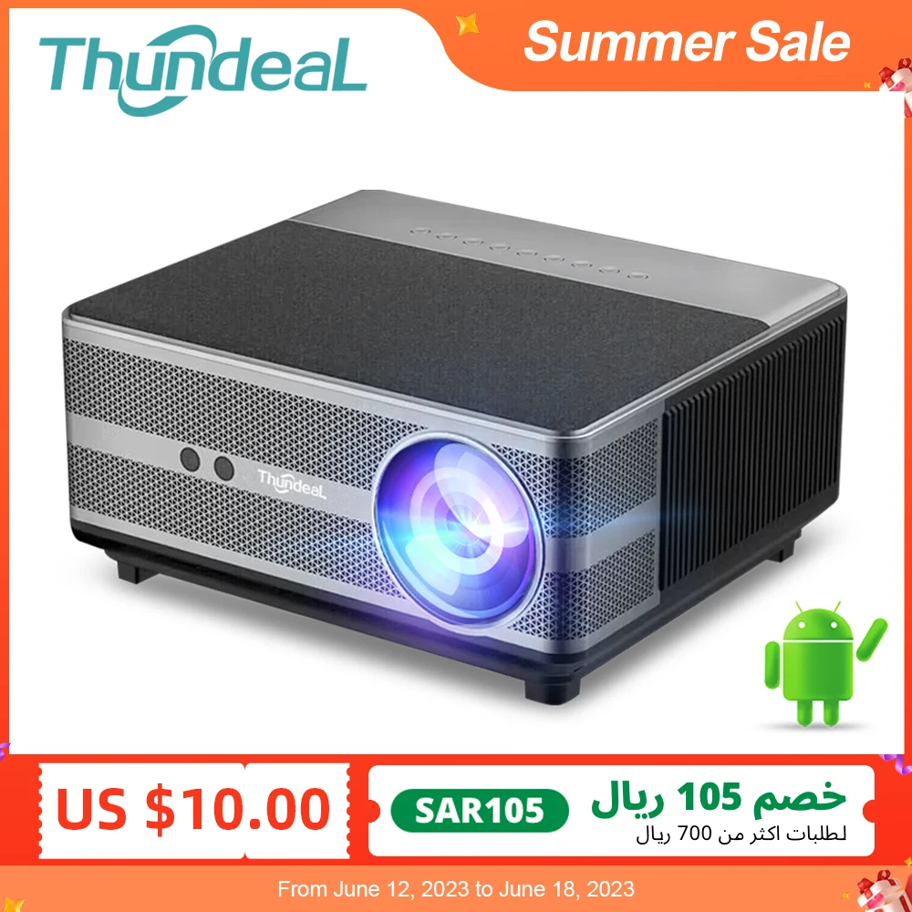 ThundeaL Full HD 1080P Projector WiFi LED 2K 4K Video Movie Smart TD98 TD98W Android Projector PK DLP Home Theater Cinema Beamer