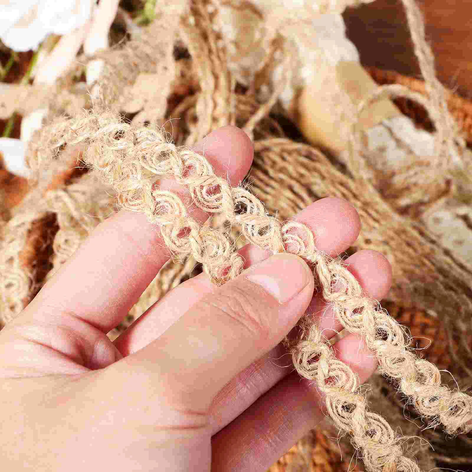 2 рулона украшение для букета веревка мешковина кружевная лента подарочные ленты