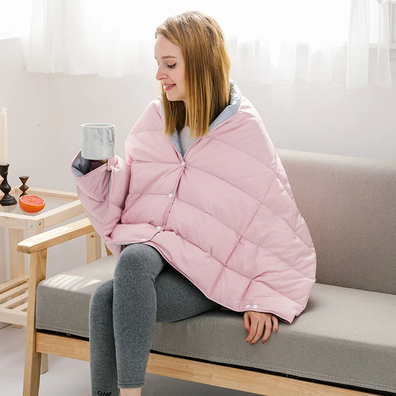 

Путешествия многофункциональный портативный носимый пуховое одеяло шаль теплый кондиционер одеяло диван одеяло офис дремать одеяло дремота одеяло