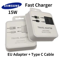 eu samsung fast charger 15w eu plug quick charge adapter usb type c kabel voor galaxy s10 s8 s9 plus note 8 9 10 a3 a5 a7