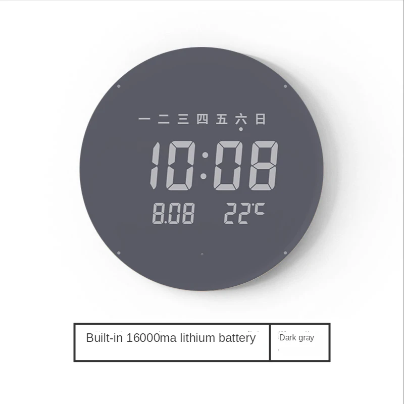 

12 Inch Led Large Number Digital Wall Clock Modern Simple Luminous Clocks Calendar Temperature Multifunction Luxury Home Decor