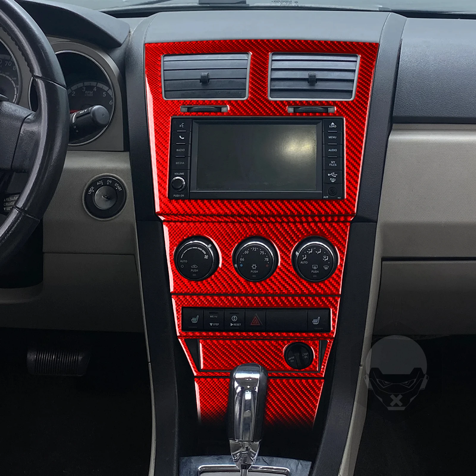 Для Dodge Avenger 2008 2009 2010 комплект панелей центральной панели приборной наклейки из
