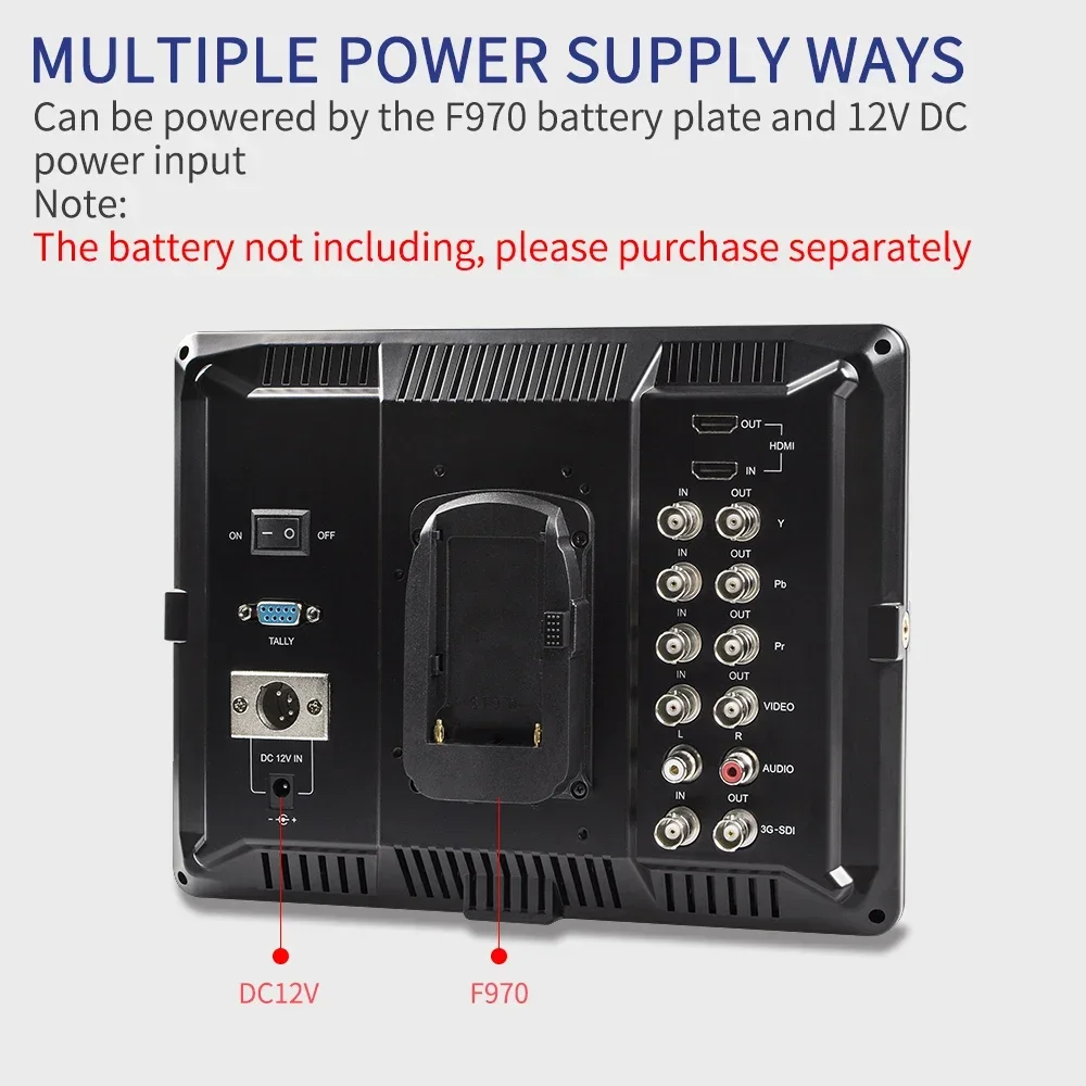 FEELWORLD FW1018SPV1 10 1-дюймовый IPS 1920X1200 3G-SDI HDMI-монитор с камерой и гистограммой помощи